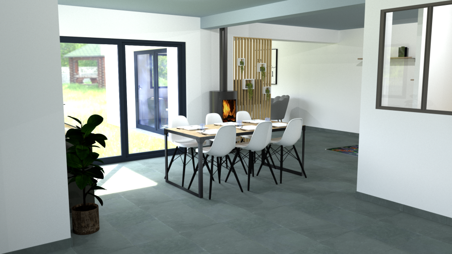 Version 1 (vue de la cuisine)