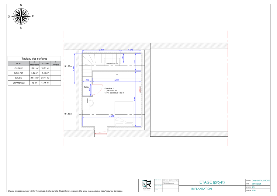 Implantation Etage (projet)