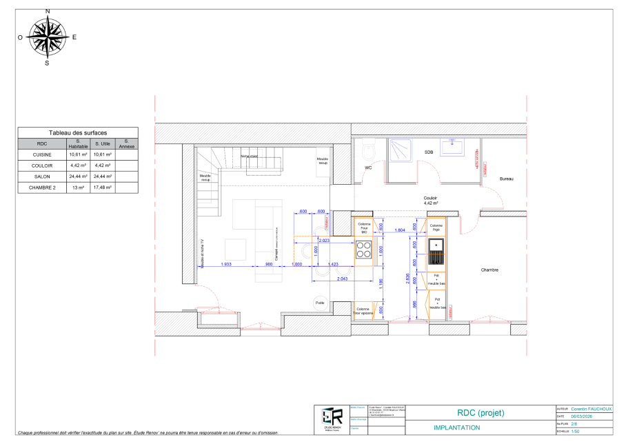 Implantation RDC (projet)