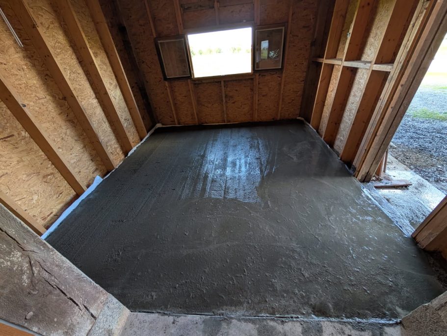 Coulage d'une dalle isolée